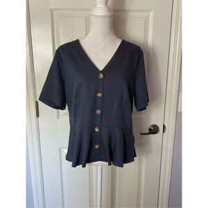 C&C  CALIFORNIA JUNIOR LARGE OMBRÉ BLUE TOP